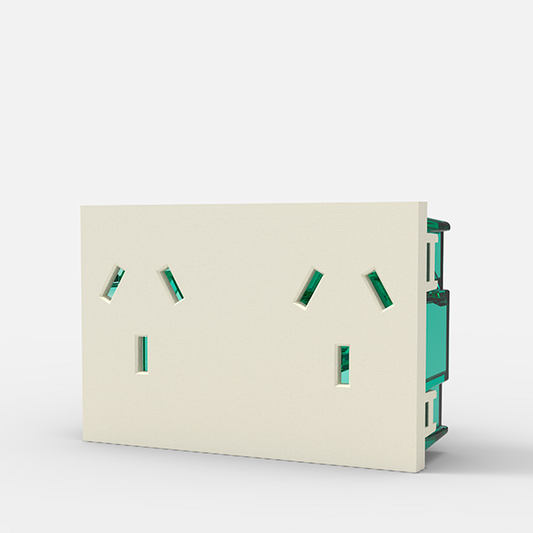 Modulo Toma Doble Blanco Easyfit 10A - 6997 - CAMBRE