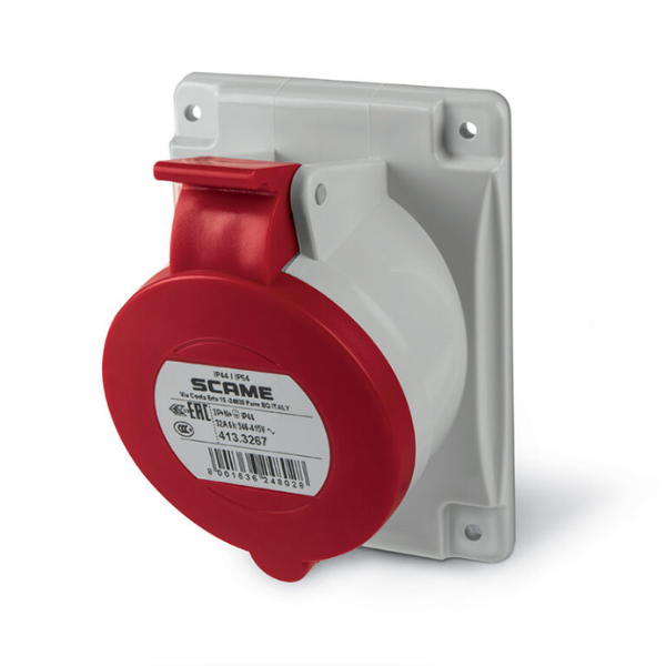 Base Empotrable Industrial 3P+T+N 32A 6h Ip44 413.3267 - SCAME