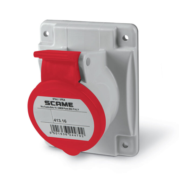 Base Empotrable Industrial 3P+T+N 16A 6h Ip44  413.1667 - SCAME