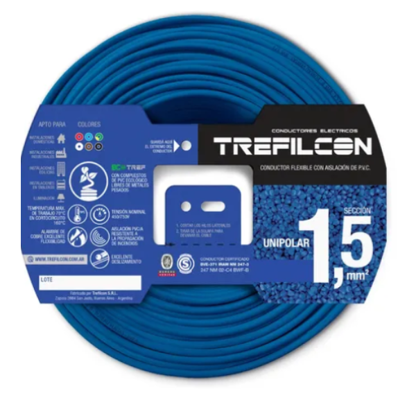 CABLE UNIPOLAR 1,5mm NORMALIZADO - Precio por metro - TREFILCON