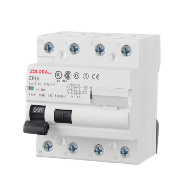 Interruptor Automático Diferencial Tetrapolar 30ma INC=6000a ZDPI - ZOLODA