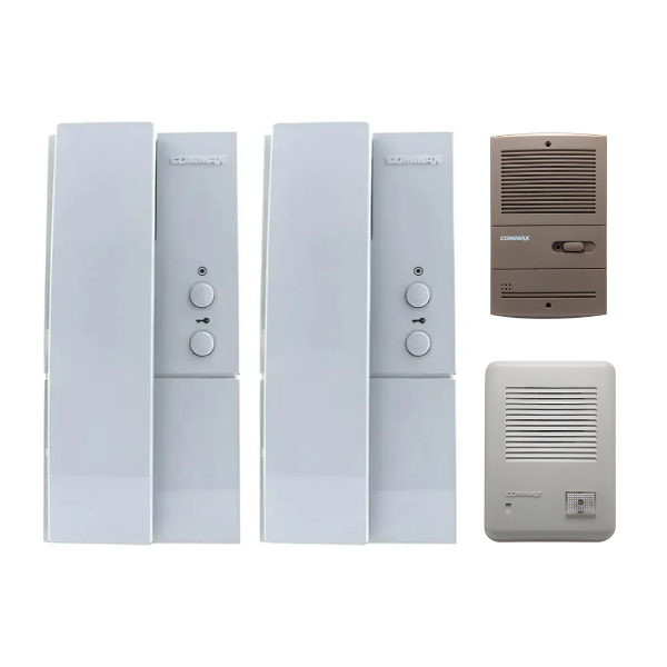 Kit Portero Eléctrico Commax 2 Tel Intercom Dp 101 + Frente Exterior o Embutir - COMMAX