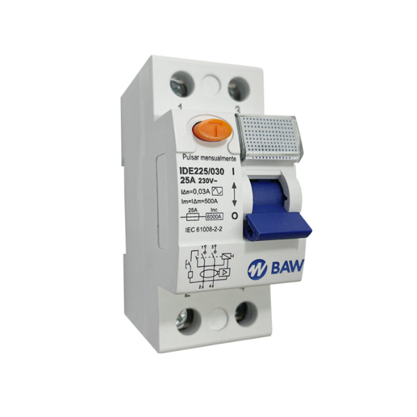 Interruptor Automático Diferencial Bipolar (2 Polos) 30ma INC=6000a - BAW