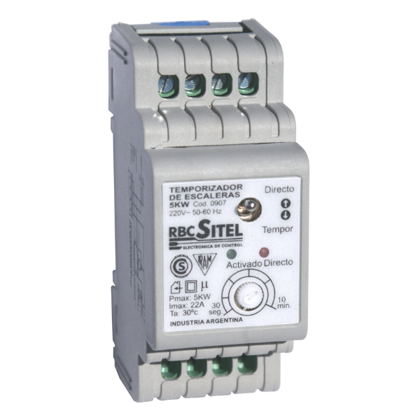 Temporizador de Escalera para Riel Din - LED 600W - RBC Sitel