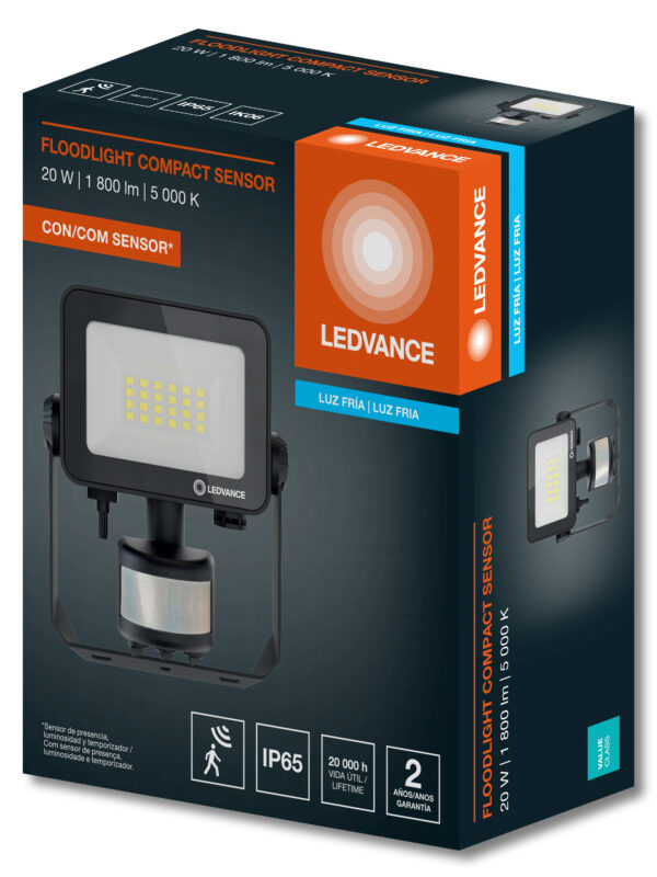 Proyector LEDVANCE Compact 20W con sensor - LEDVANCE