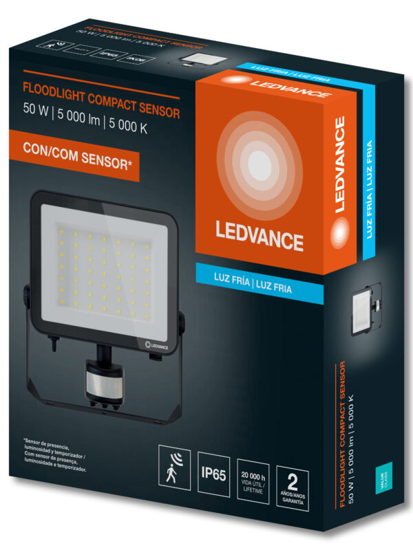 Proyector LEDVANCE Compact 50W con sensor - LEDVANCE