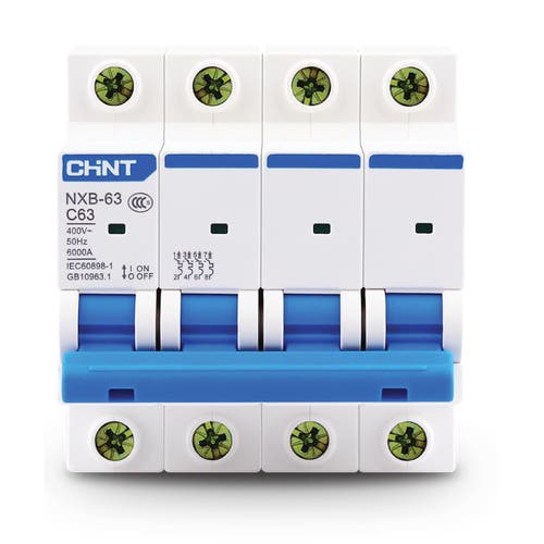 Interruptor Termomagnetico TETRAPOLAR Icu: 6kA Curva C - CHINT