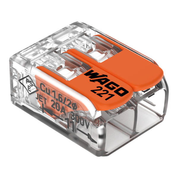 Conector De Empalme 2 Polos - 4mm y 6mm - WAGO