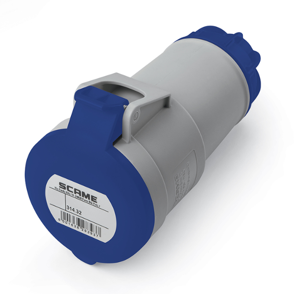 Acople Industrial Ip44 2P+T 32A 220V 6h Serie Xenia310 - SCAME
