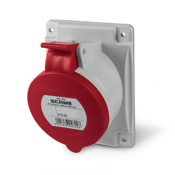 Base Empotrable Industrial 3P+T 32A 6h Ip44 413.3266 - SCAME